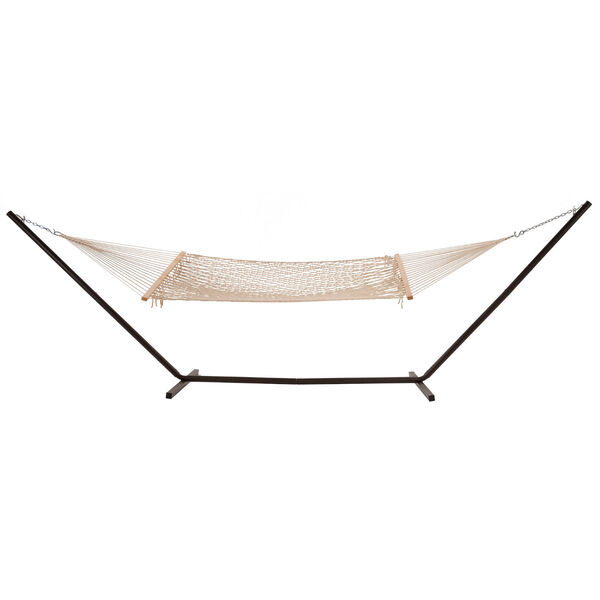 Tan Rope Hammock with Stand, image 1